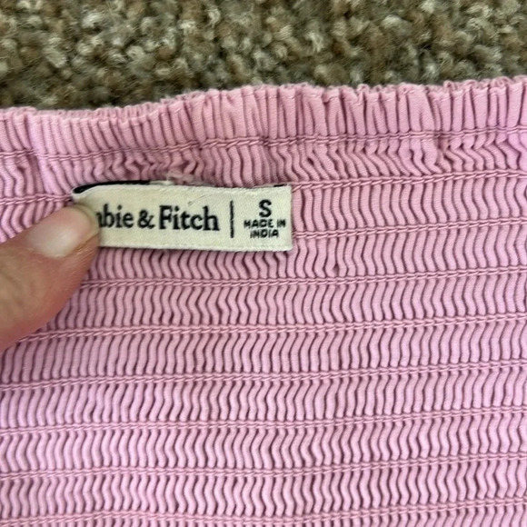 Abercrombie & Fitch Women’s Puffed Sleeve Top Pink Size Small - Picture 10 of 10